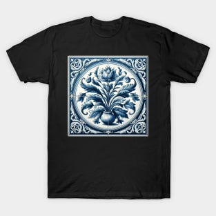 Delft Tile With Plant Pot No.3 T-Shirt